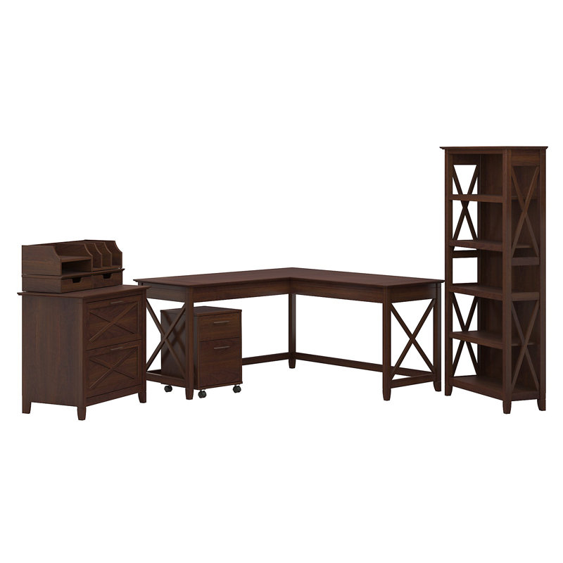 Beachcrest Home Cyra L Shape Credenza Desk & Reviews Wayfair